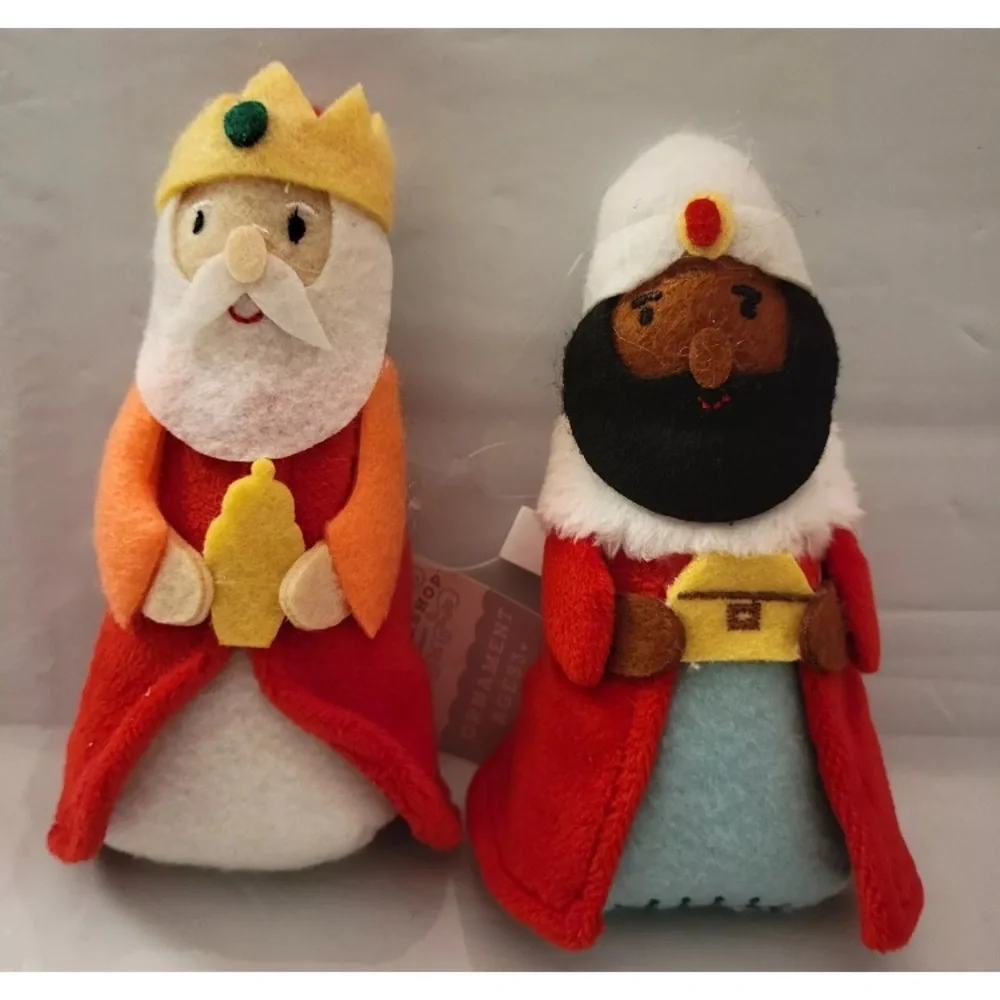 Target Wondershop 4ct Wiseman Shepherd Fabric Ornaments Christmas Tree NEW 2023